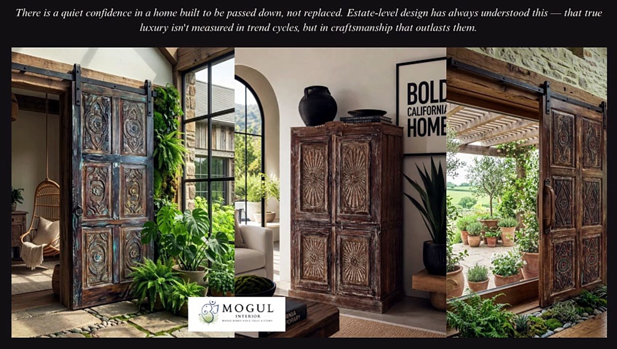 Vintage Furniture and Carved Doors for the Luxury Home