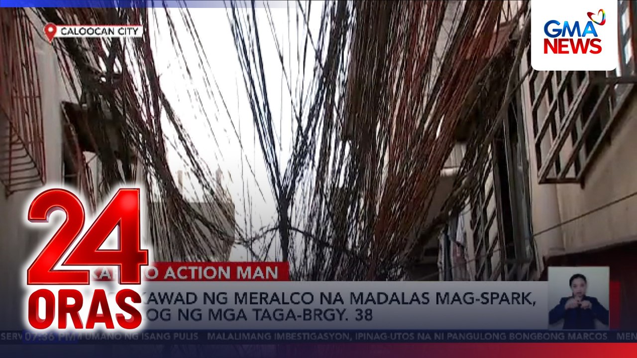 Mga kawad ng Meralco na madalas mag-spark, idinulog ng mga taga-Brgy. 38 sa Caloocan | 24 Oras
