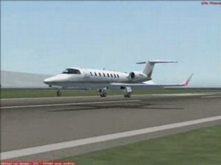 Learjet-L45_FS2004 Atterissage DABB