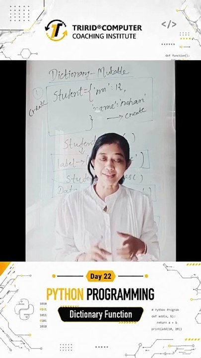 Day 22 - Python Programming - Dictionary Function