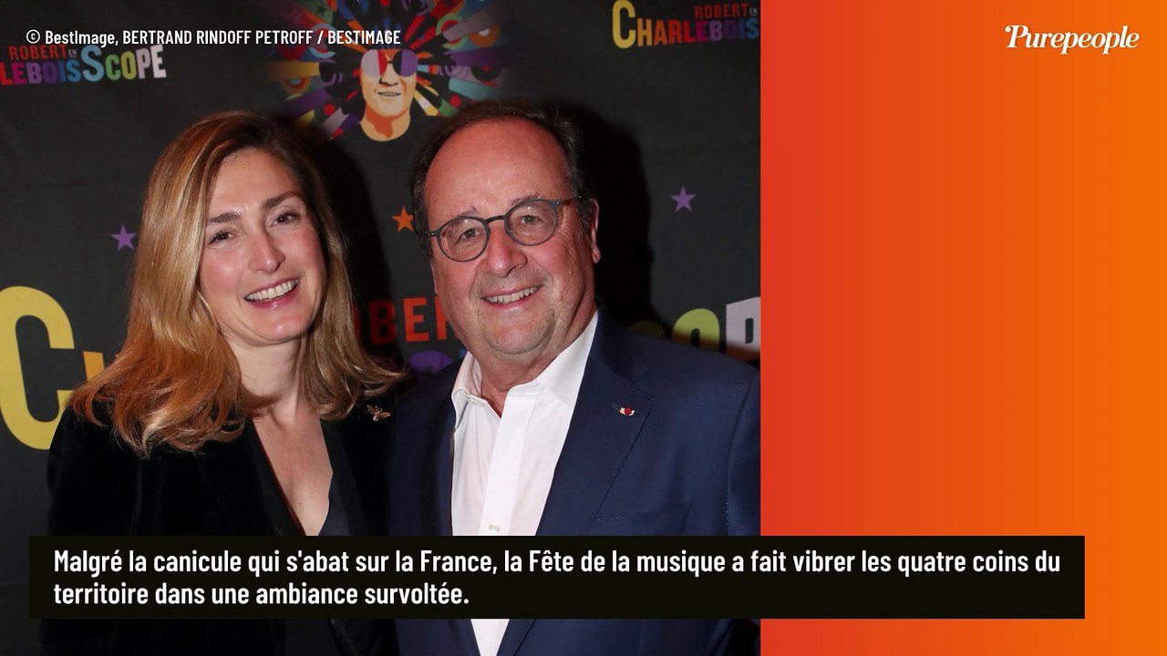 Bière à la main, selfies et bain de foule : Julie Gayet et François Hollande se lâchent pour la fête de la musique