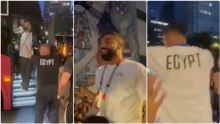 Salah celebra con los egipcios su primera victoria en el Mundial