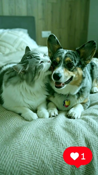 Cat and dog real friendship #cat #dog #kingdomofawais