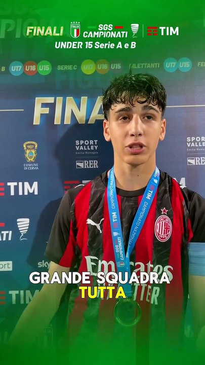 Milan campione Under 15, capitan Bernasconi: "Grazie anche a Camarda"