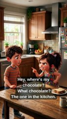 DID YOU EAT MY CHOCOLATE? 🍫 Easy English Conversation #shorts