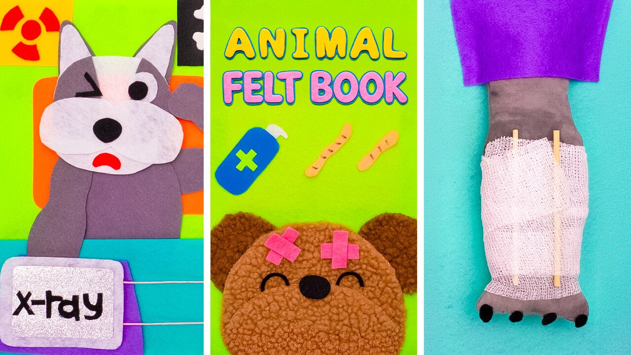 Slime Sam devient VÉTÉRINAIRE ! 🐾✨ Création d'un livre de jeu en feutrine pour animaux