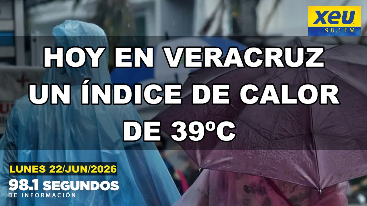 Hoy en Veracruz un índice de calor de 39ºC