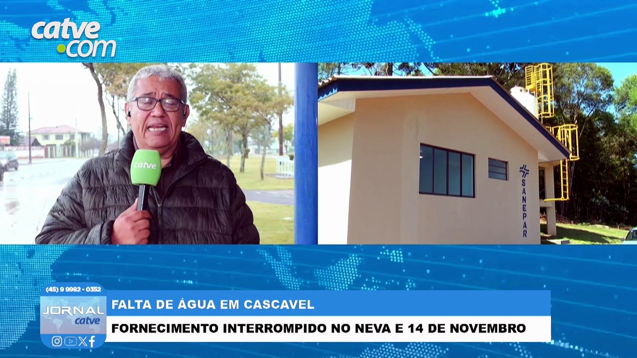Manutenção em reservatórios afeta abastecimento de água em Cascavel