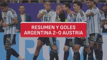 Resumen y goles Argentina 2-0 Austria | Audio Carrusel