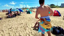 Pinamar Beach A Calm and Wavy Day in Argentina