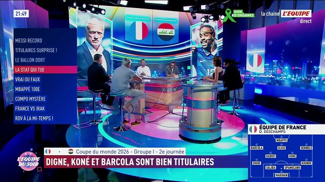 Manu Koné, Bradley Barcola et Lucas Digne titulaires avec la France contre l’Irak en Coupe du monde - Coupe du monde 2026 - Bleus