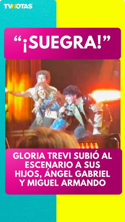 Gloria Trevi sube a sus hijos al escenario y el público le grita: “¡Suegra!”