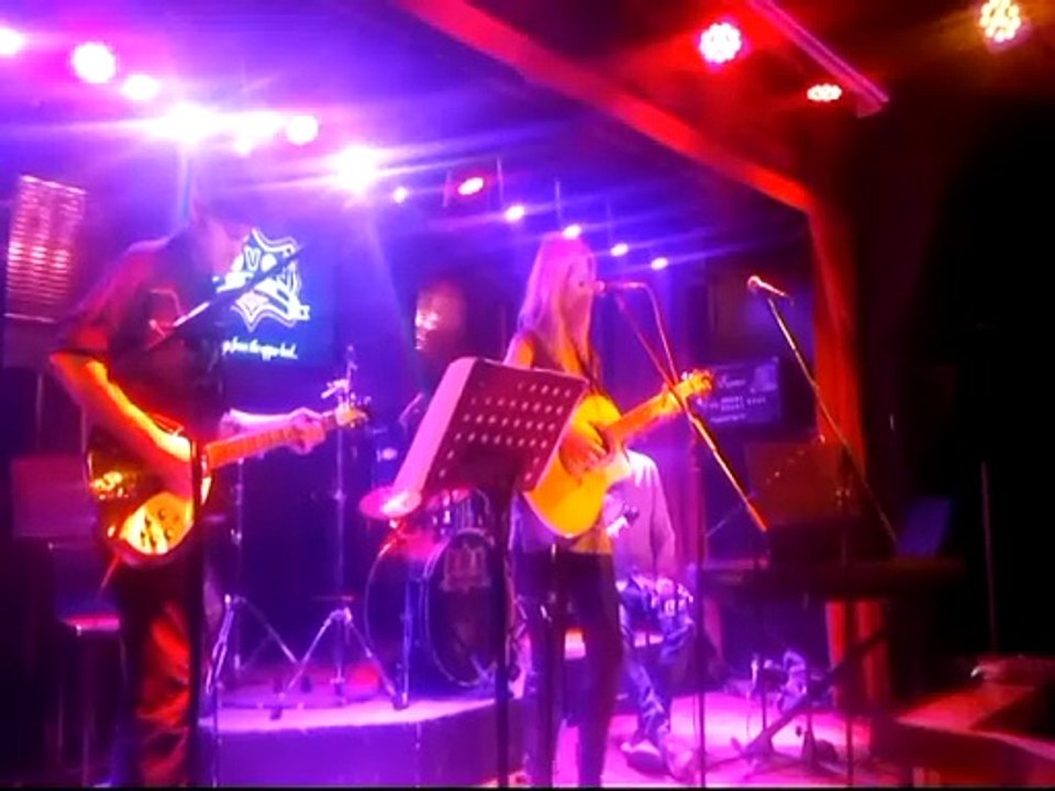 Elia in Greece performing one of her songs