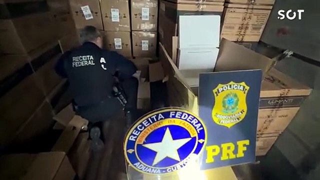 Operação da Receita Federal e PRF apreende carga milionária de mercadorias estrangeiras na BR-277 em Cascavel
