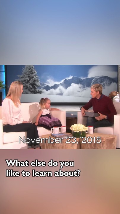 Adorable 3-Year-Old Kid Expert Brielle | Tells Ellen what she likes to learn about | Echo Entertainment