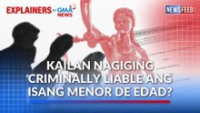 Kailan nagiging criminally liable ang isang menor de edad? | GMA News Feed