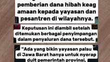 Kang dedi mulyadi hentikan sementara dana H!bah ke pesantren