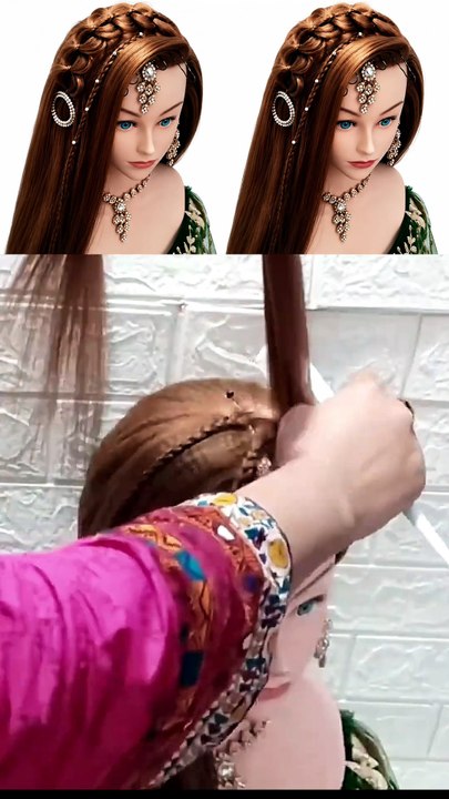 Easy front hairstyle in open hair 🎀