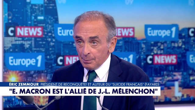 Éric Zemmour : «Emmanuel Macron prépare la Nouvelle France de Jean-Luc Mélenchon»