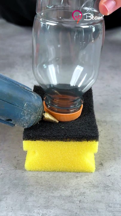Bottle and Sponge Wood Hack