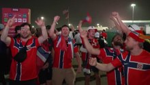 Noruegos celebran la clasificación tras ganar a Senegal
