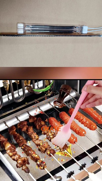 1000w 220v Commercial Carbon Fiber Infrared Heating Lamp for BBQ Oven Equipment
