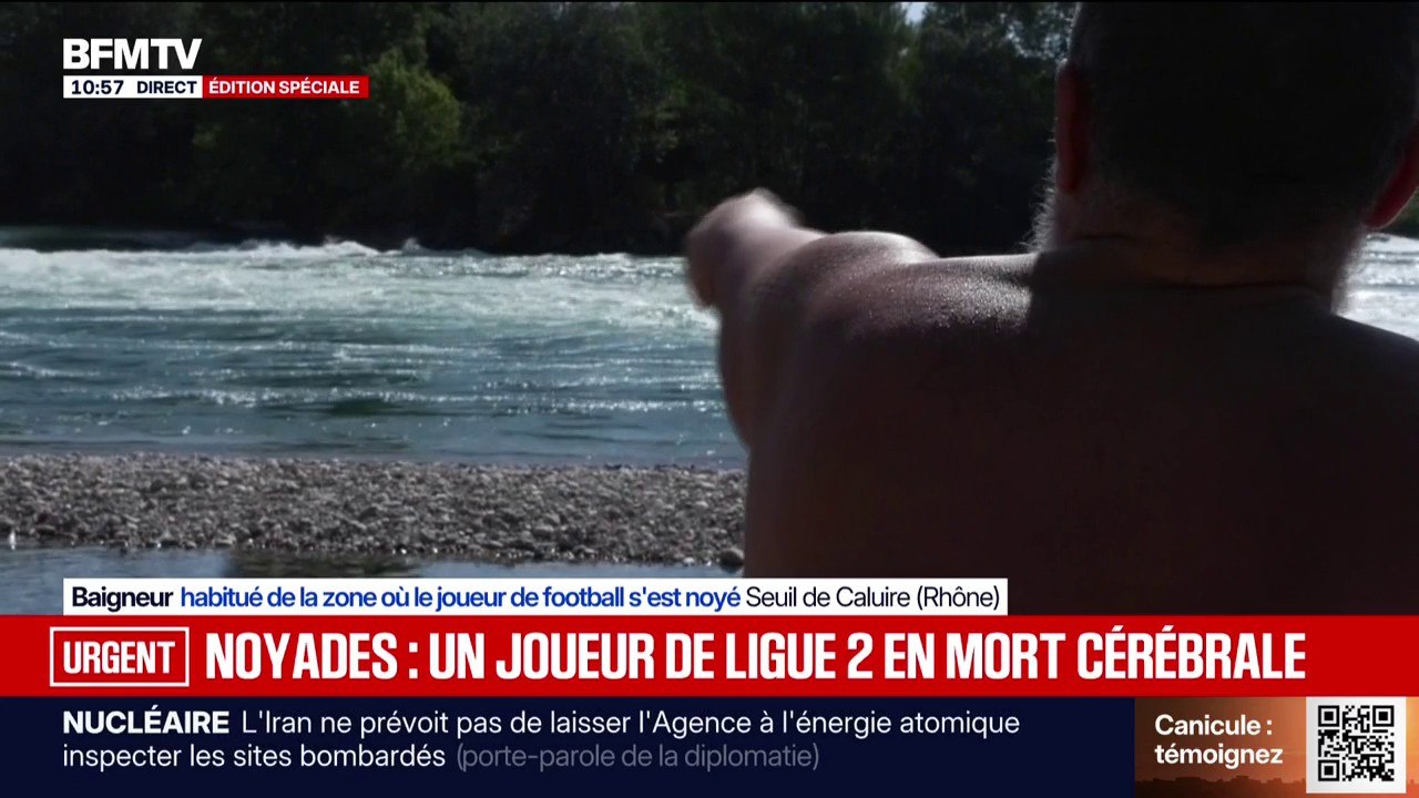 "Il y a des tourbillons et ça emporte assez rapidement", confie cet habitué de la zone où le joueur de football s'est noyé