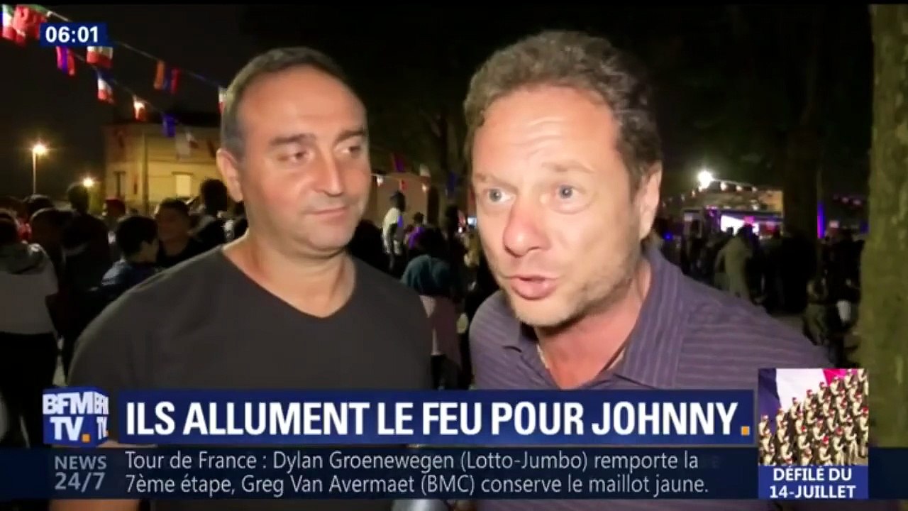 2018 - Ils Allument le Feu d’Artifice au Son de Johnny Hallyday (BFM TV, 15 Juillet)
