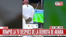 Rompió la tele a ladrillazos tras la derrota de Arabia ante España