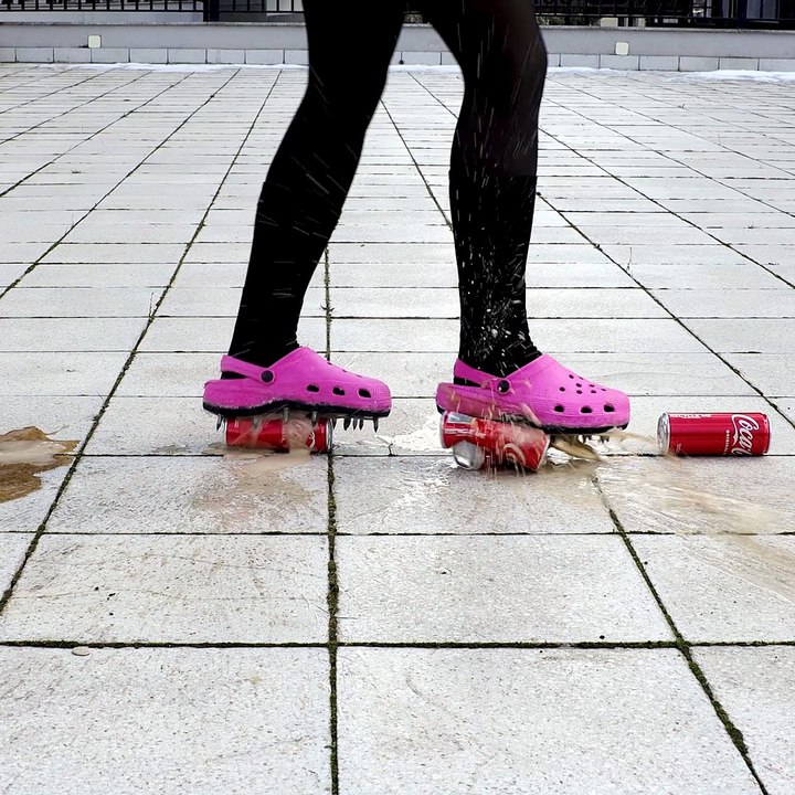Extreme ice climbing shoes made from crocs🛠️