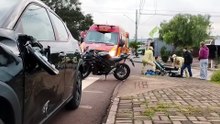 Motociclista fica ferido em acidente com SUV no Bairro Brasmadeira, em Cascavel
