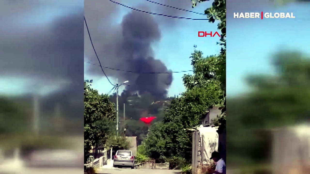Sultangazi'de metruk binada başlayan yangın ormanlık alana sıçradı