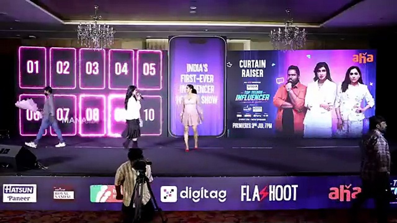 Rashmi Gautam Speech @ Top Telugu Influencer Curtain Raiser Event