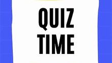 Blue and White Minimalist Animated Quiz Time Mobile Video