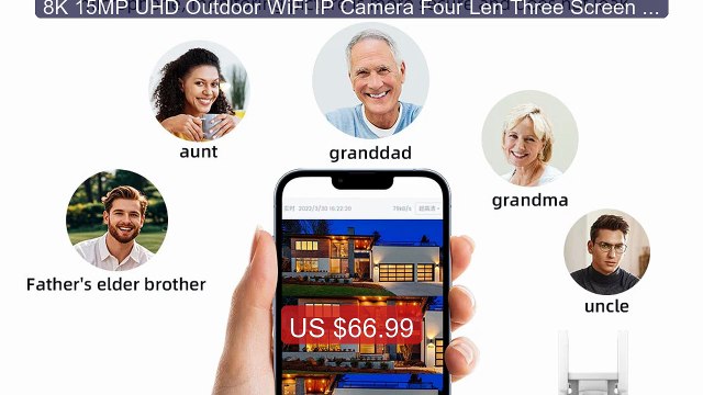 8K 15MP UHD Outdoor WiFi IP Camera Four Len Three Screen 360° 16X Z... Top Rated 2026 | Buy Now!