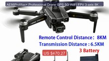 AE86ProMax+ Professional Drone GPS 5G WIFI FPV 3-axis 8K Dual... -- Amazing Value 2026 | Must Have!