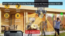 AOV 20MP 24/7 Recording Solar Camera 4G Home Outdoor 31200 MAh... -- Best Buy 2026 | Great Quality!