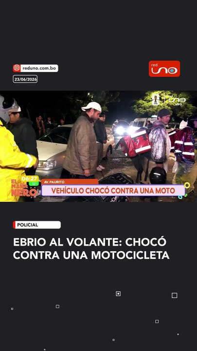Tras chocar contra una motocicleta, un conductor en estado de ebriedad se dio a la fuga, pero posteriormente volvió al lugar del accidente.