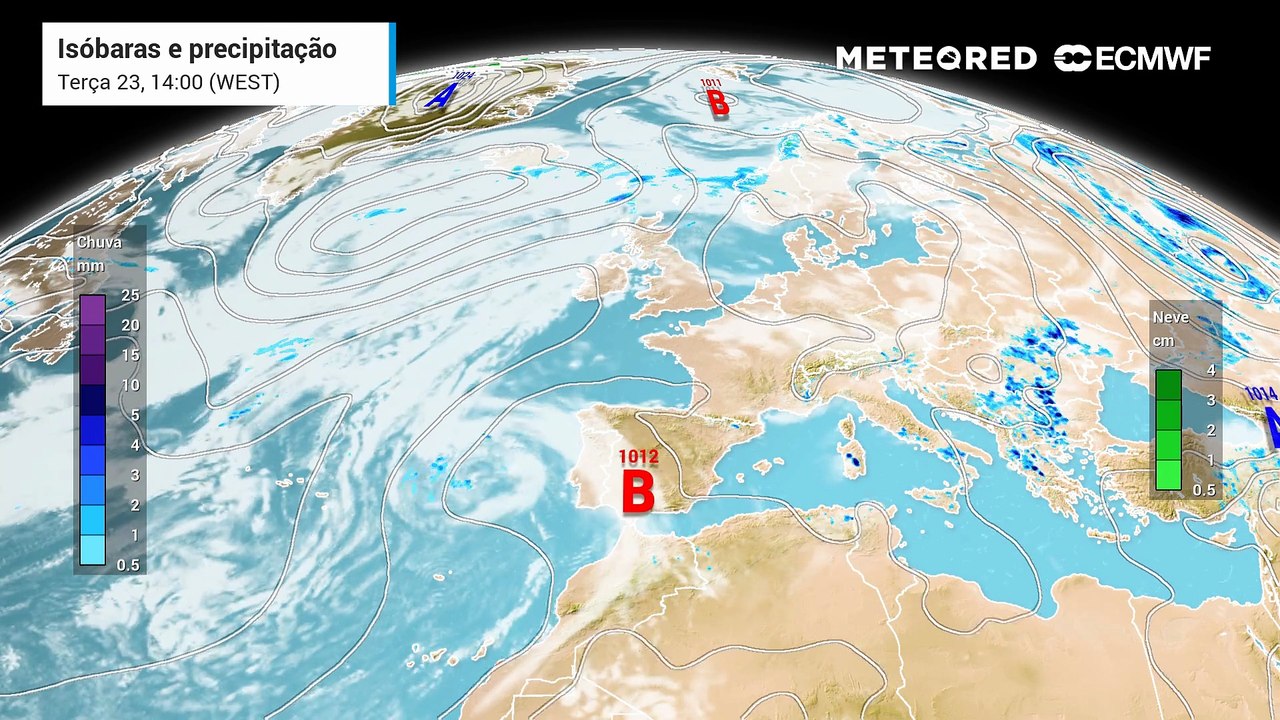 Quarta e quinta com aguaceiros e trovoadas fortes no Norte de Portugal
