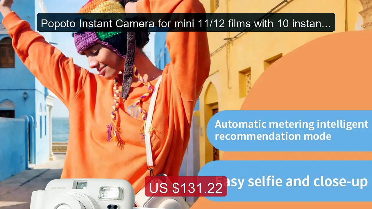 Popoto Instant Camera for mini 11/12 films with 10 instant min... -- Best Buy 2026 | Great Quality!