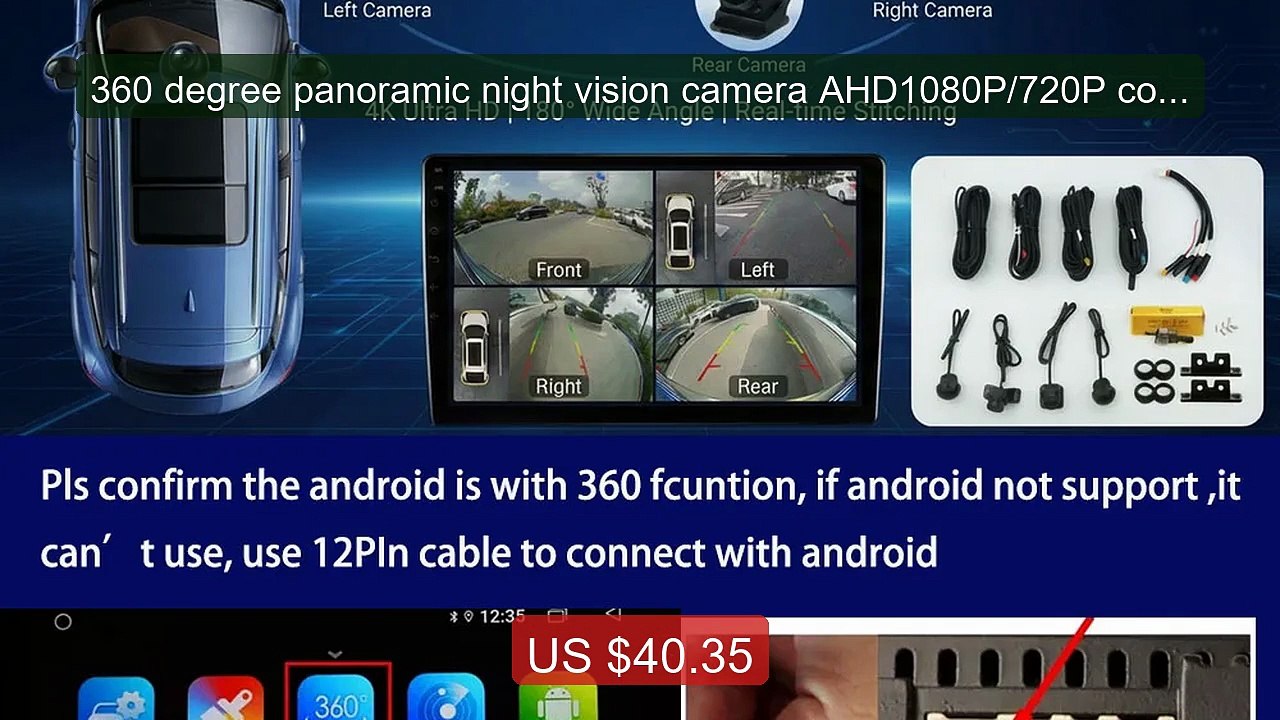 360 degree panoramic night vision camera AHD1080P/720P comp... -- Top Pick 2026 | Unbeatable Price!