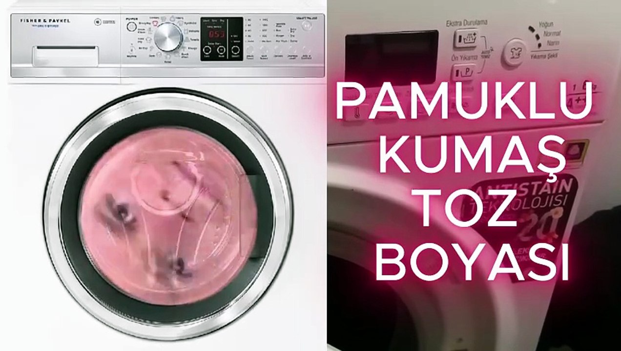 Pamuklu Kumaş Toz Boya ile Çamaşır Makinesinde Boyama Nasıl Yapılır / Sağlam Boya