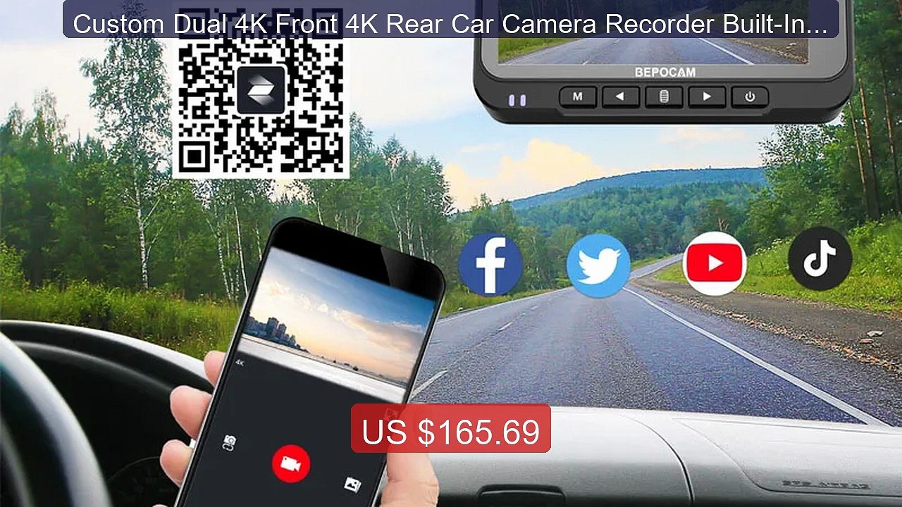 Custom Dual 4K Front 4K Rear Car Camera Recorder Built-In GPS ... -- Best Buy 2026 | Great Quality!