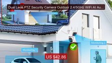 Dual Lens PTZ Security Camera Outdoor 2.4/5GHz WiFi AI Auto T... -- Amazing Value 2026 | Must Have!