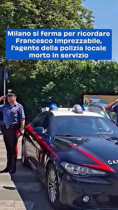 Milano si ferma per ricordare Francesco Imprezzabile, l'agente della polizia locale morto in servizio