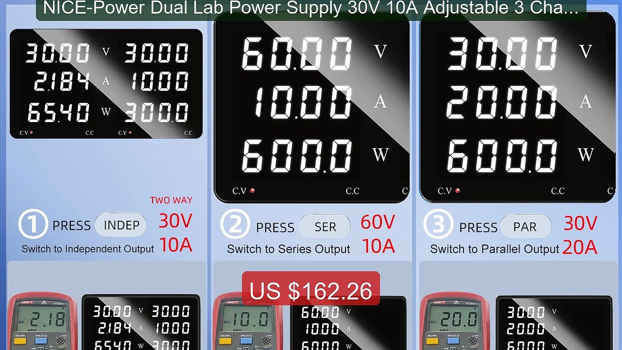 NICE-Power Dual Lab Power Supply 30V 10A Adjustable 3 Channel... -- Amazing Value 2026 | Must Have!
