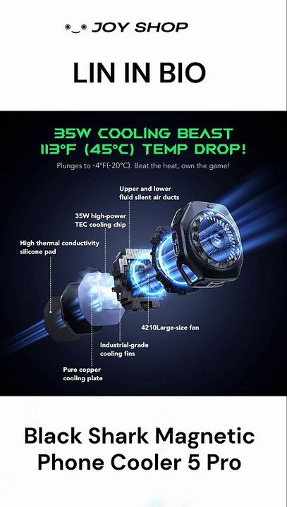 Fix Phone Lag Instantly! 🥶 Black Shark 5 Pro 35W Phone Cooler Review #shorts #MobileGaming #Tech #Streamer #GamingGear #BlackShark
