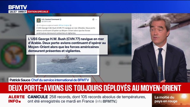 Deux porte-avions américains sont toujours déployés au Moyen-Orient
