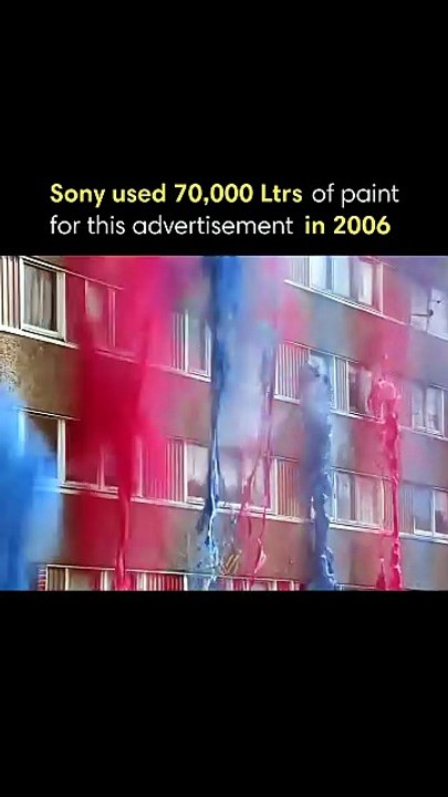 Sony used 70,000 Ltrs of paint for this advertisement in 2006