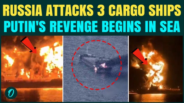 Russia Targets THREE Cargo Ships In Black Sea, Russian Drone HITS Turkish-Owned Ship, Bridge BURSTS
